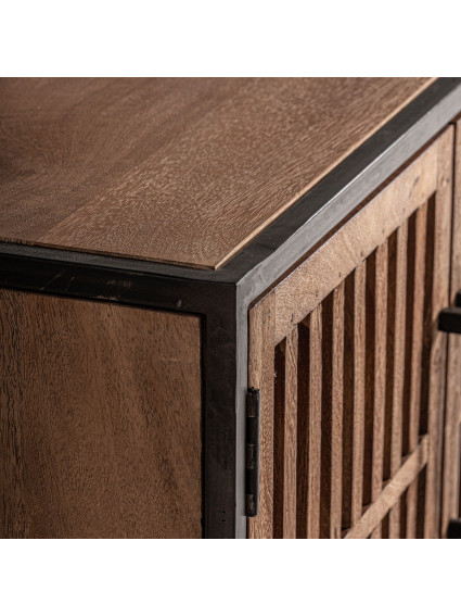 mueble tv estilo industrial madera mango