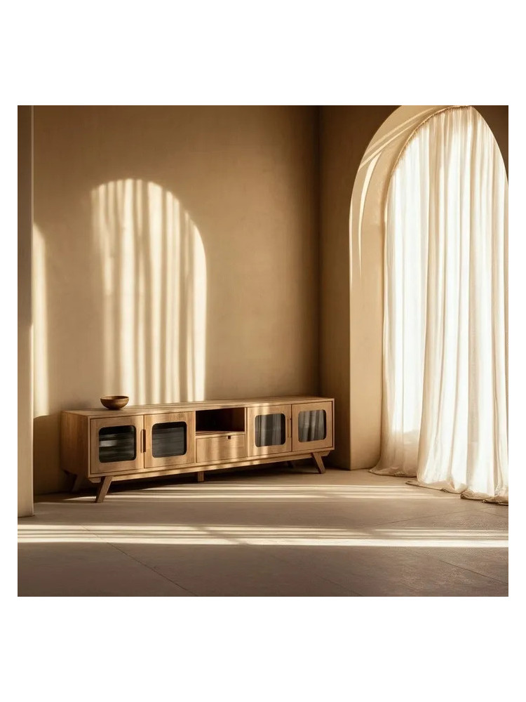 SINALOA 180x40,5 mueble TV natural madera