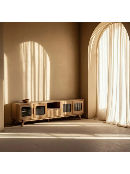 SINALOA 180x40,5 mueble TV natural madera