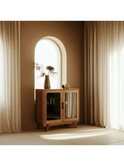 SINALOA 81x41 mueble auxiliar natural madera