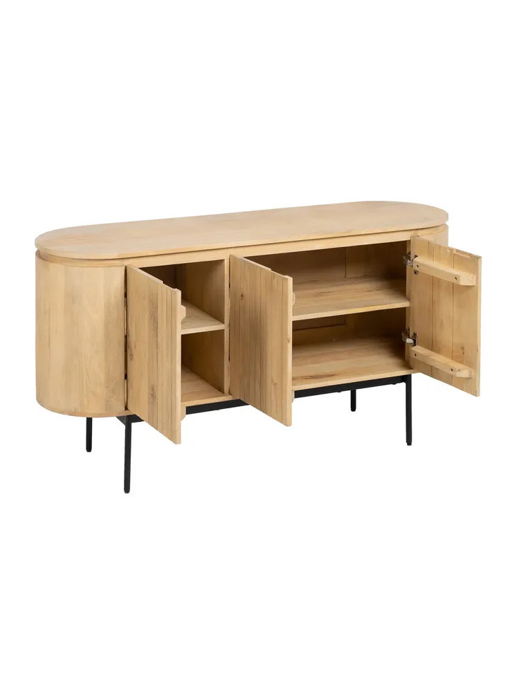 DURANGO pequeño 140x40 aparador natural-negro