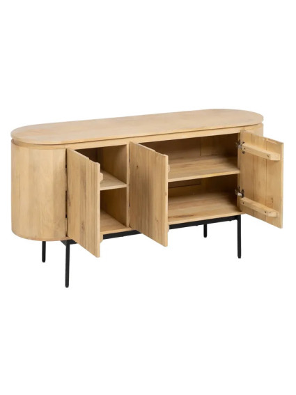 DURANGO pequeño 140x40 aparador natural-negro