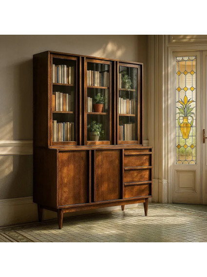 VERACRUZ 150x50 vitrina marrón madera