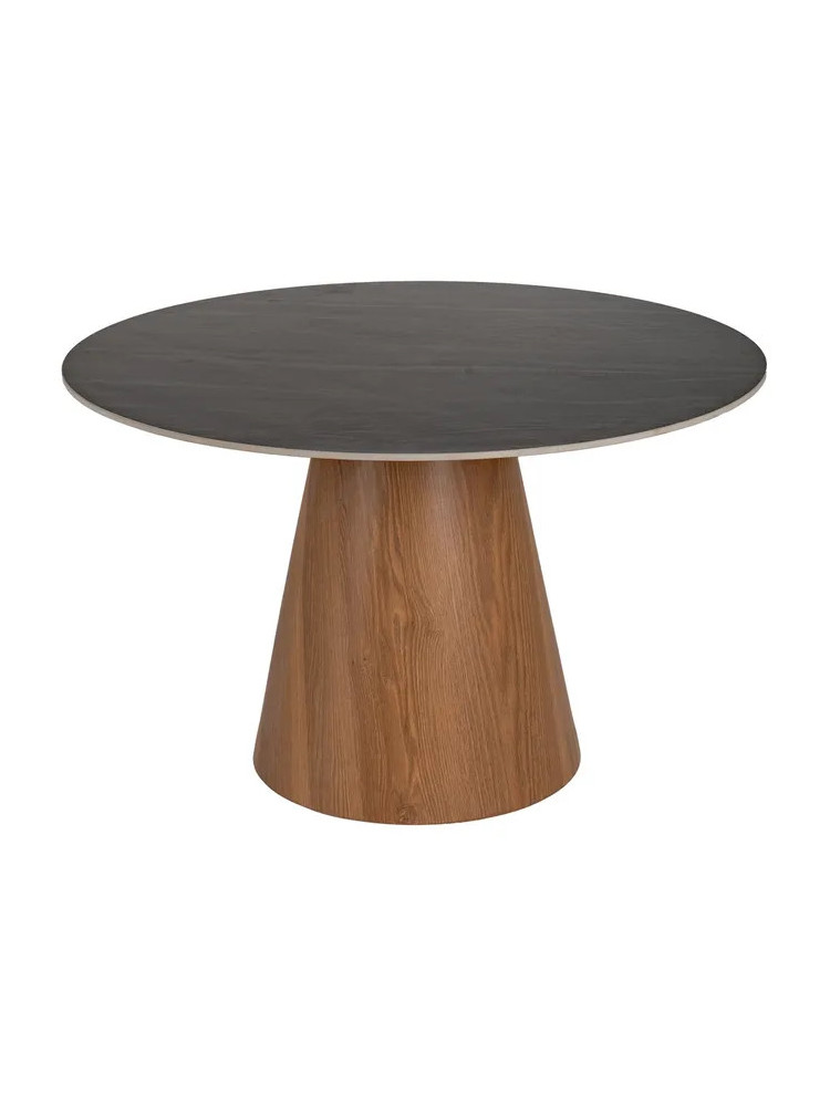 NOVA NEGRO  120x120 mesa comedor negro-marrón