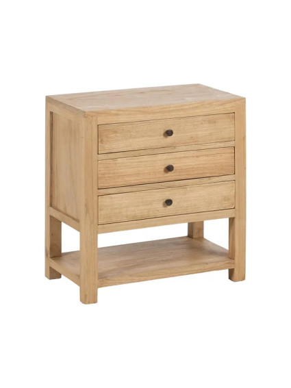 TEIDE 60x35 mesita grande natural 3 cajones balda