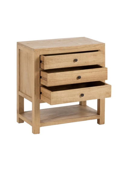 TEIDE 60x35 mesita grande natural 3 cajones balda