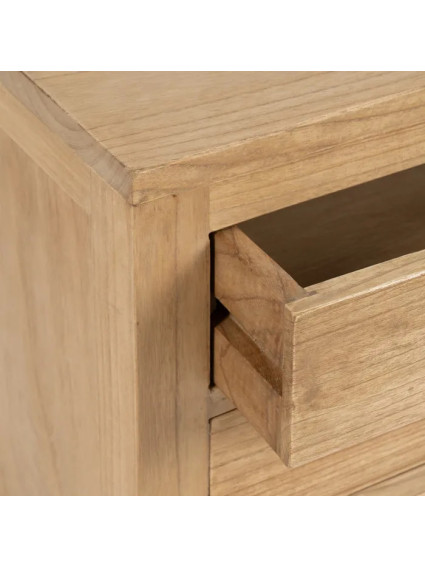 TEIDE 60x35 mesita grande natural 3 cajones balda