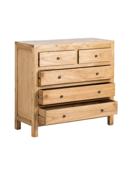 TEIDE 100x40 cómoda 5 cajones natural