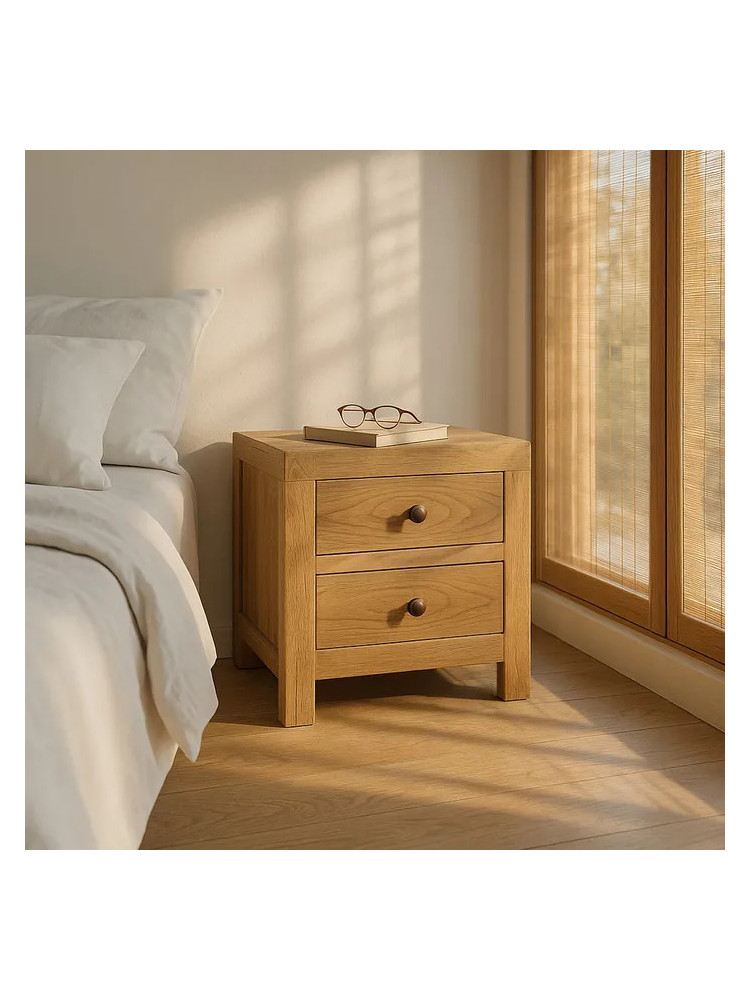 TEIDE 45x35 mesita 2 cajones natural