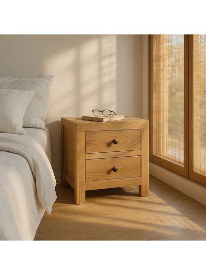 TEIDE 45x35 mesita 2 cajones natural