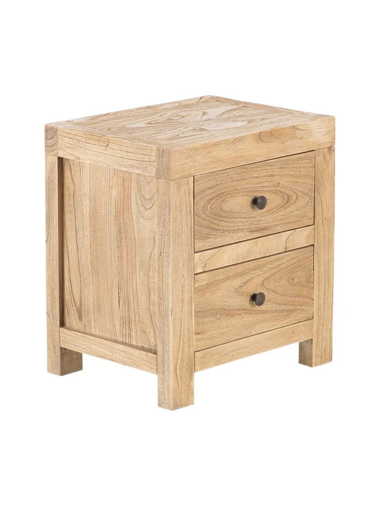 TEIDE 45x35 mesita 2 cajones natural