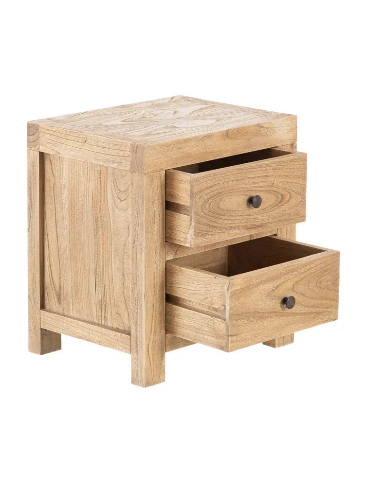 TEIDE 45x35 mesita 2 cajones natural