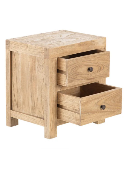 TEIDE 45x35 mesita 2 cajones natural