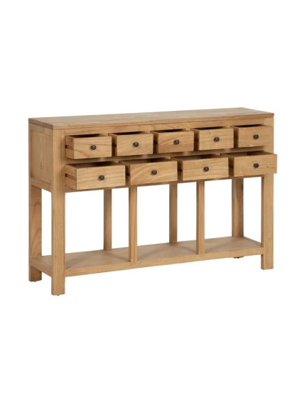 TEIDE 120x30 consola grande 9 cajones natural