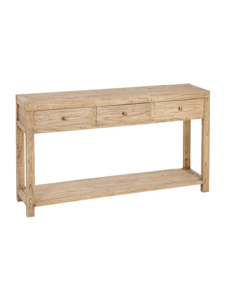 TEIDE 150x35 consola grande 3 cajones natural