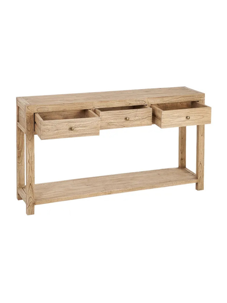 TEIDE 150x35 consola grande 3 cajones natural