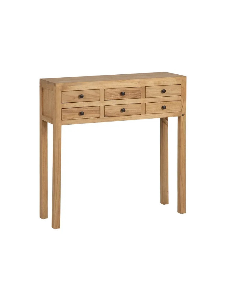 TEIDE 85x26 consola 6 cajones natural