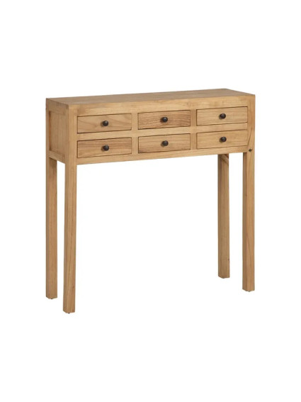 TEIDE 85x26 consola 6 cajones natural