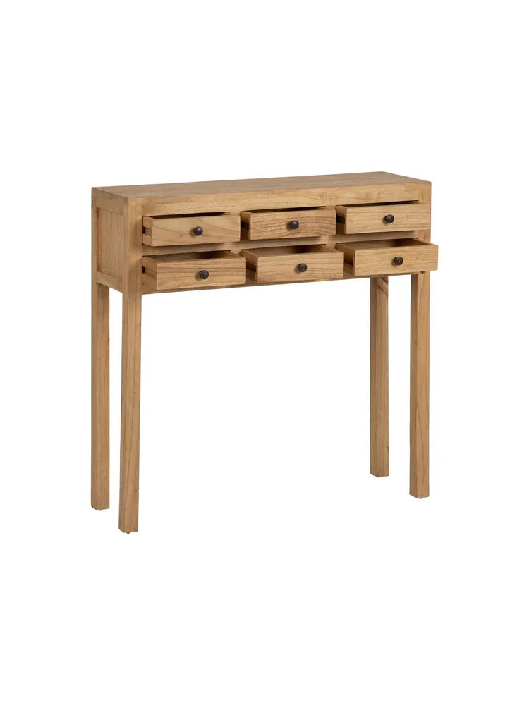 TEIDE 85x26 consola 6 cajones natural