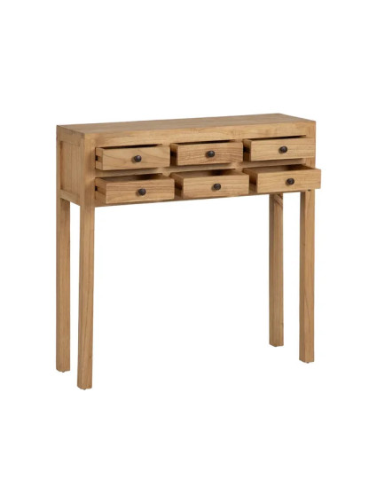 TEIDE 85x26 consola 6 cajones natural