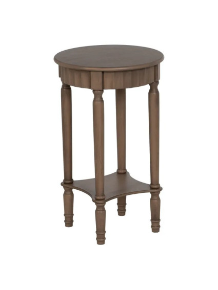 ANTIOQUIA redonda 40x40 mesa auxiliar marrón madera