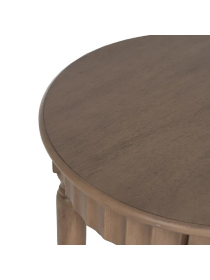 ANTIOQUIA redonda 40x40 mesa auxiliar marrón madera