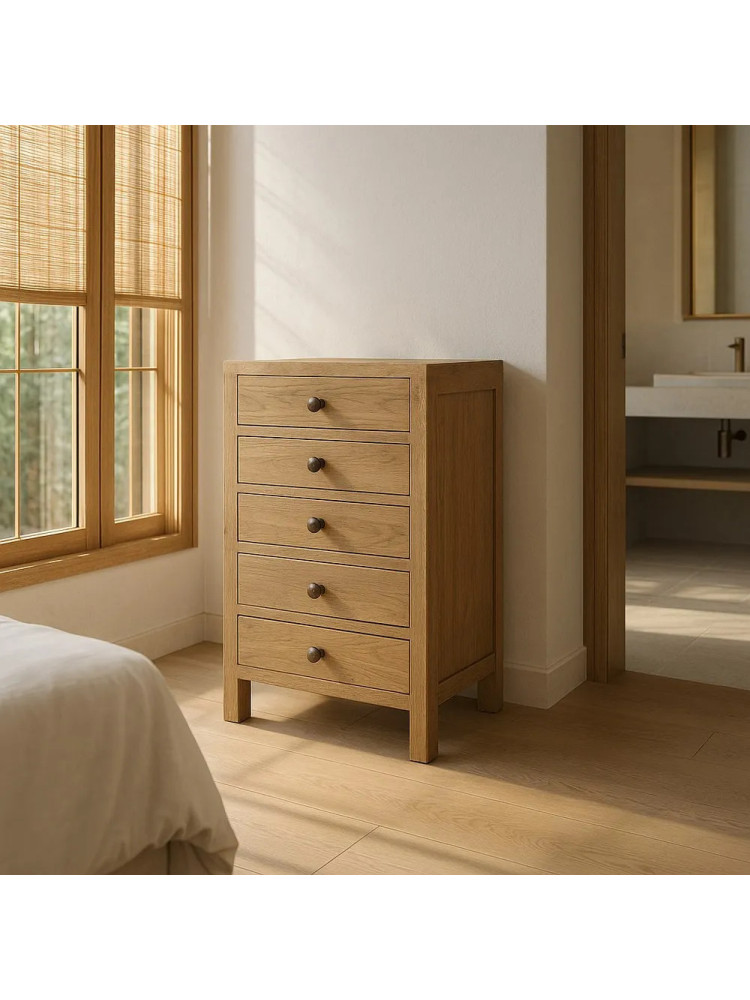 TEIDE 44x34 mesita 5 cajones natural