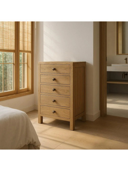 TEIDE 44x34 mesita 5 cajones natural