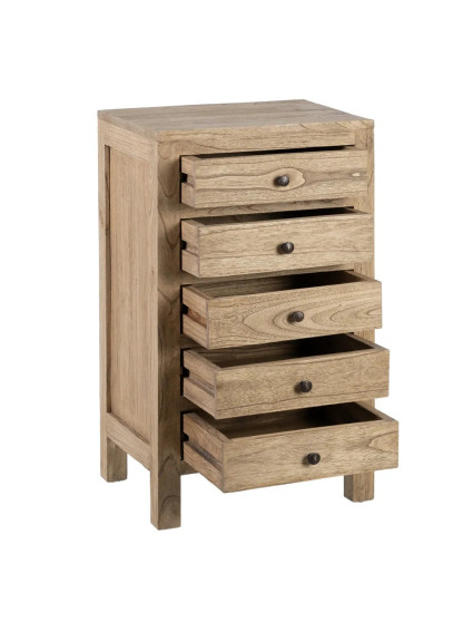 TEIDE 44x34 mesita 5 cajones natural