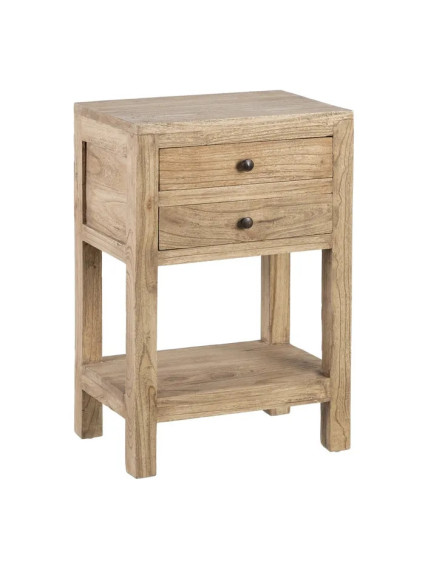 TEIDE 45x30 mesita balda 2 cajones natural