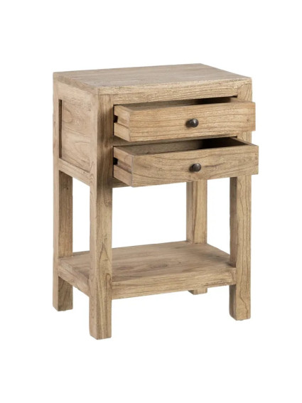 TEIDE 45x30 mesita balda 2 cajones natural