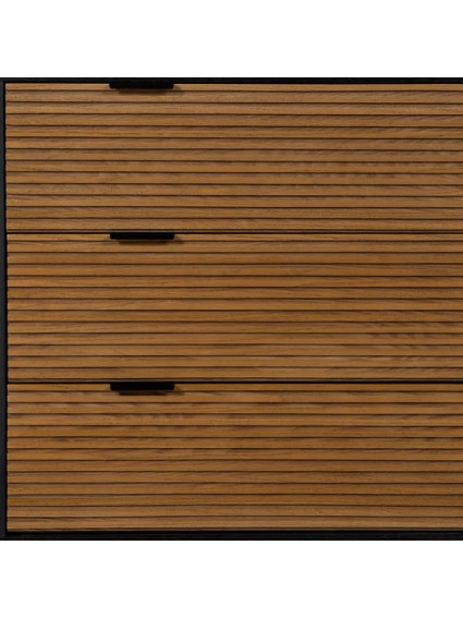 HÁBITO 104 X 40 cómoda negro-natural DM-madera