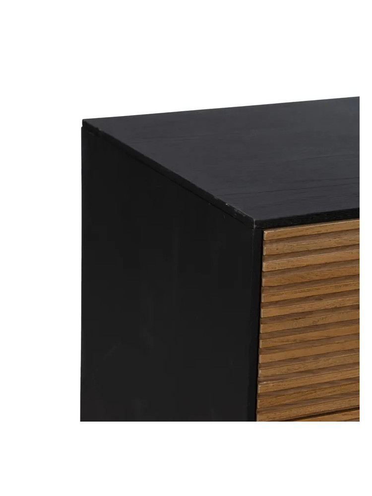 HÁBITO 104 X 40 cómoda negro-natural DM-madera