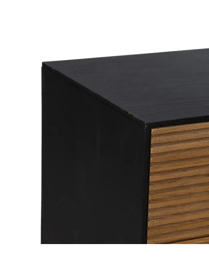 HÁBITO 104 X 40 cómoda negro-natural DM-madera