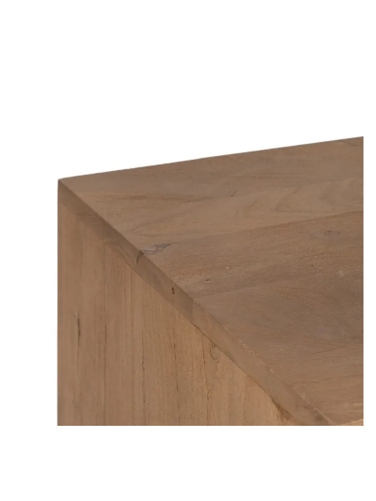 LOMA 40 X 40 mesita natural 2 cajones