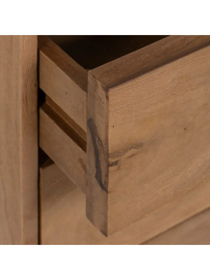 LOMA 40 X 40 mesita natural 2 cajones