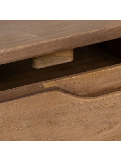 LOMA 40 X 40 mesita natural 2 cajones