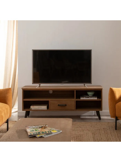 ÉPOCA 150 X 41 mueble TV negro madera-metal
