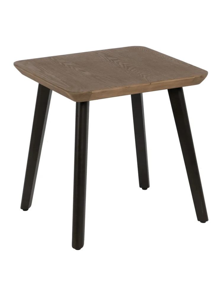 ÉPOCA  58 X 58 mesa auxiliar natural negro-madera