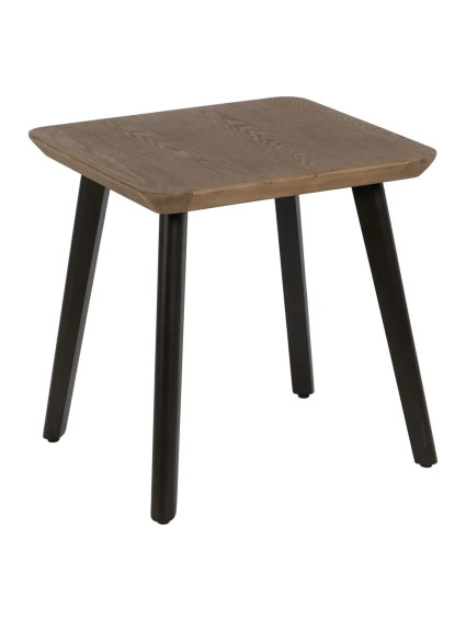 ÉPOCA  58 X 58 mesa auxiliar natural negro-madera