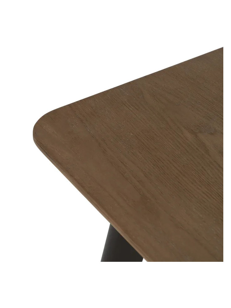 ÉPOCA  58 X 58 mesa auxiliar natural negro-madera