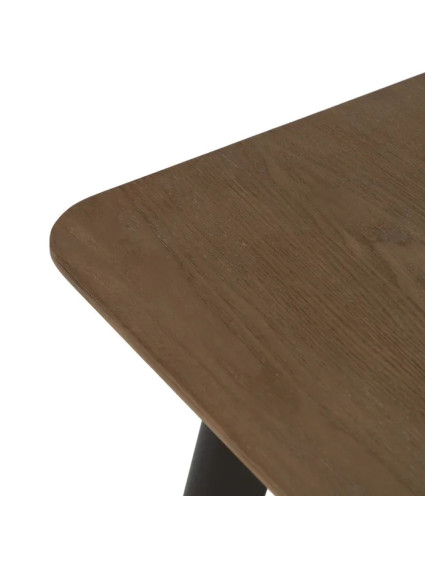 ÉPOCA  58 X 58 mesa auxiliar natural negro-madera