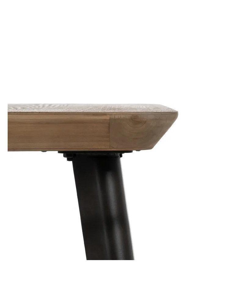 ÉPOCA  58 X 58 mesa auxiliar natural negro-madera