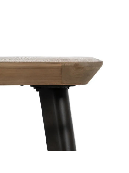 ÉPOCA  58 X 58 mesa auxiliar natural negro-madera