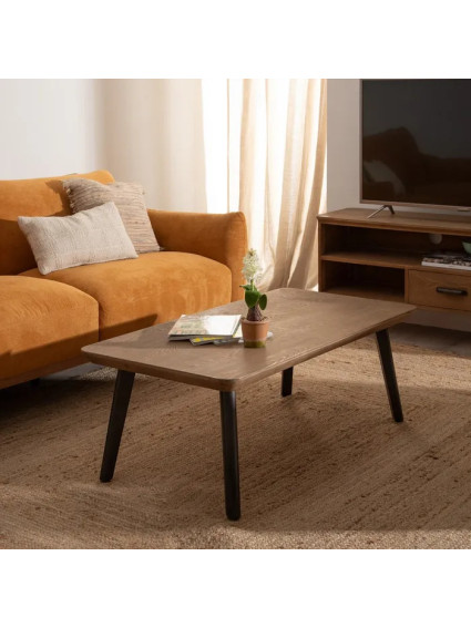 ÉPOCA 120 X 60 | Mesa de centro natural negro madera