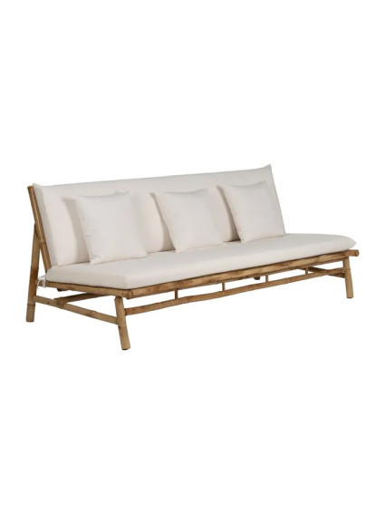 JUNCO 200 X 86 sofá 3 plazas natural bambú