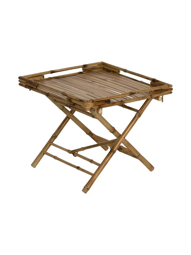 JUNCO 56 X 56 mesa auxiliar bambú