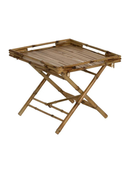 JUNCO 56 X 56 mesa auxiliar bambú
