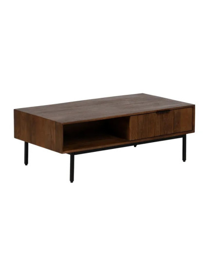 Mesa de centro de madera de mango y hierro