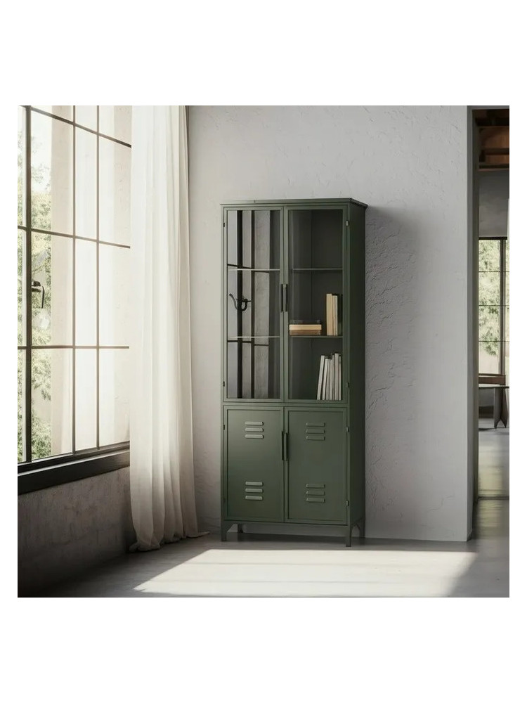 CHICAGO 72 X 35 vitrina metal-cristal